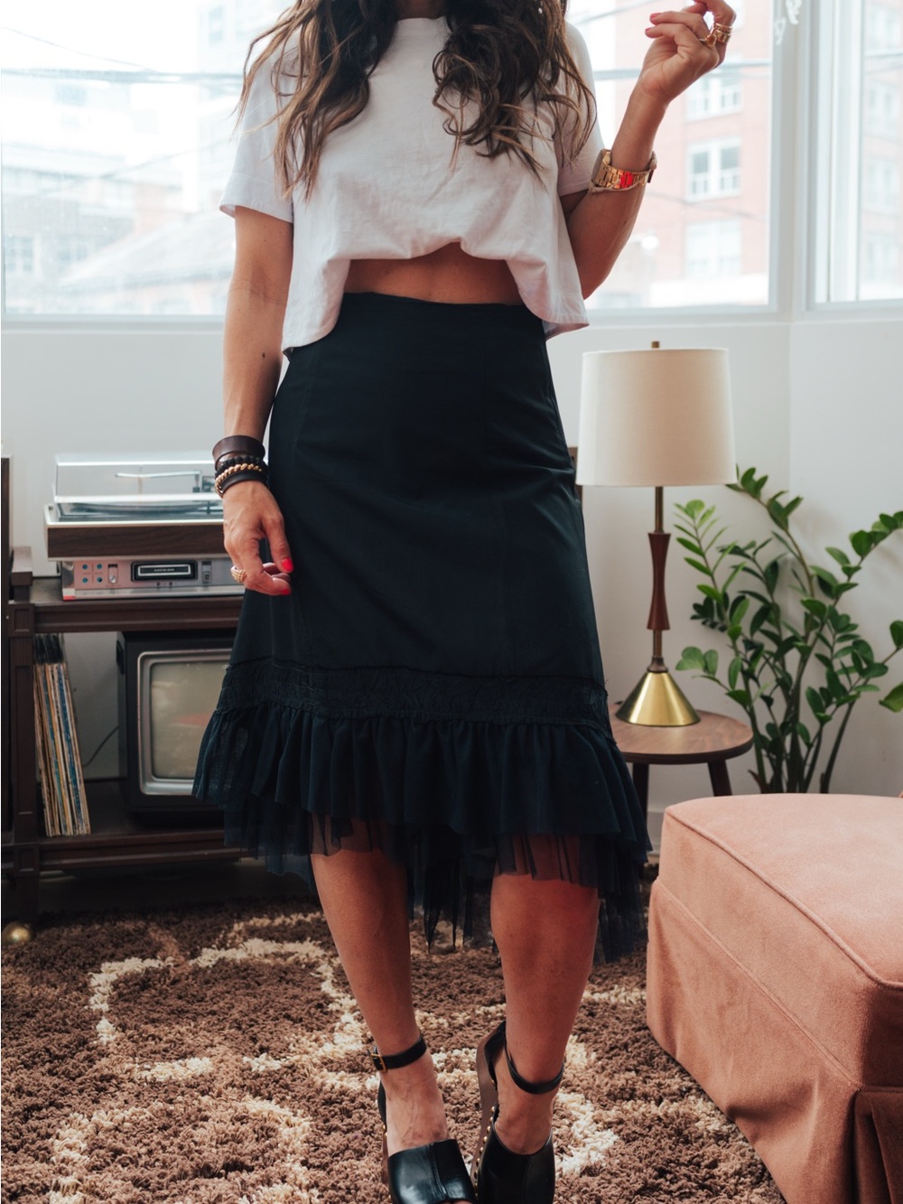 Carrie Bradshaw Style Tulle Midi Skirt • Balletcore • Size 4